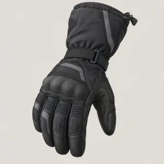 Illustration of a generic insulated-style motorcycle gauntlet glove, not the named model