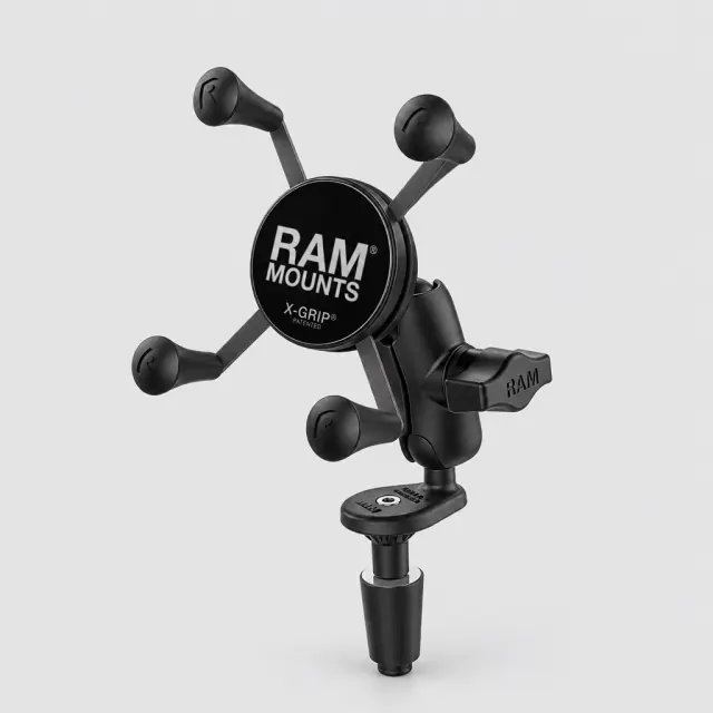 RAM X-Grip cradle with short arm and fork-stem base